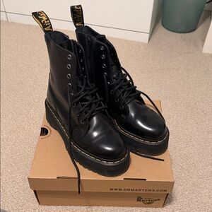 Dr. Martens Shiny Black Combat Boots